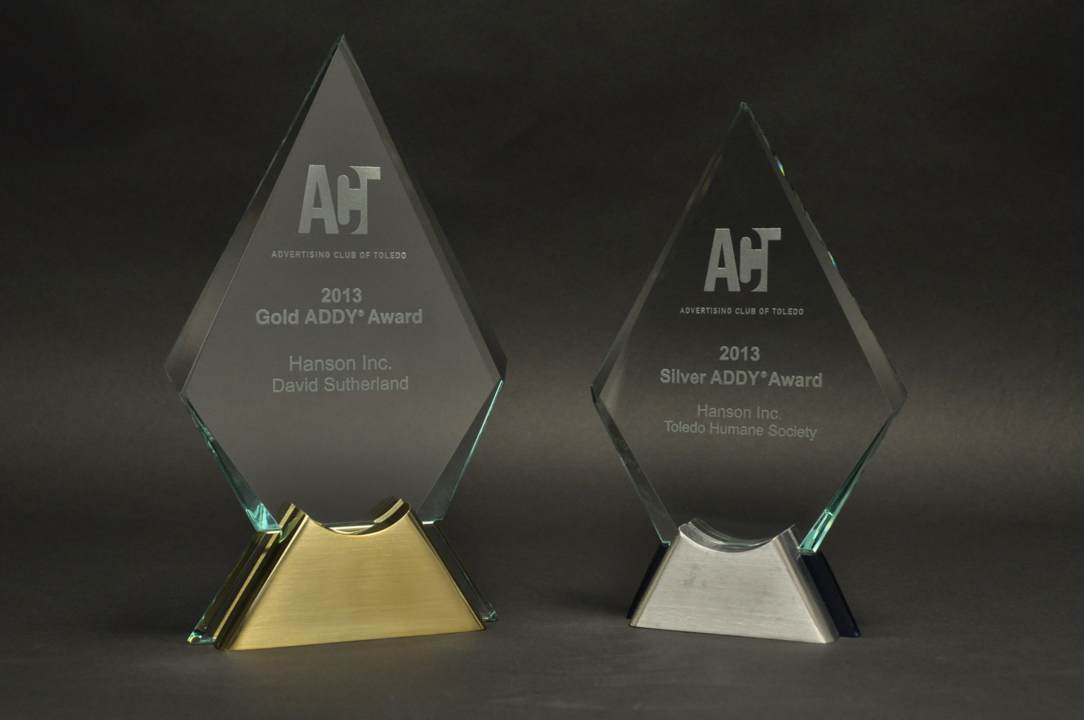 Hanson clients win 2013 Addy Awards