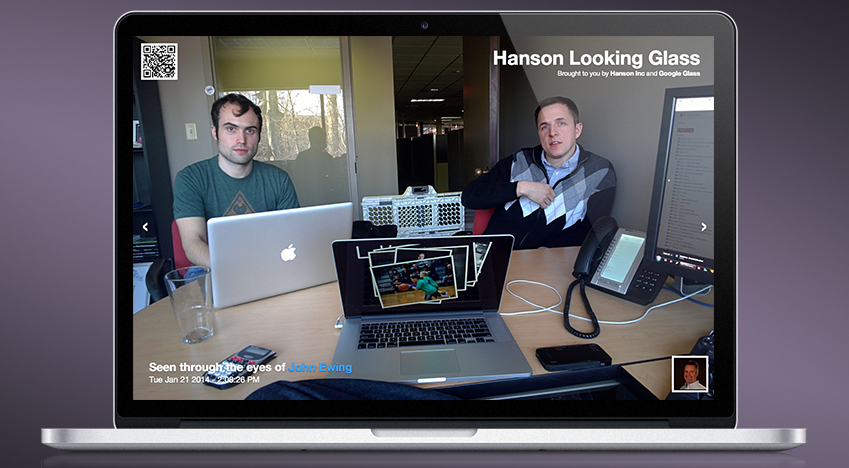 Joel Lanciaux and Richard Carhart as seen through Hanson's Google Glass app